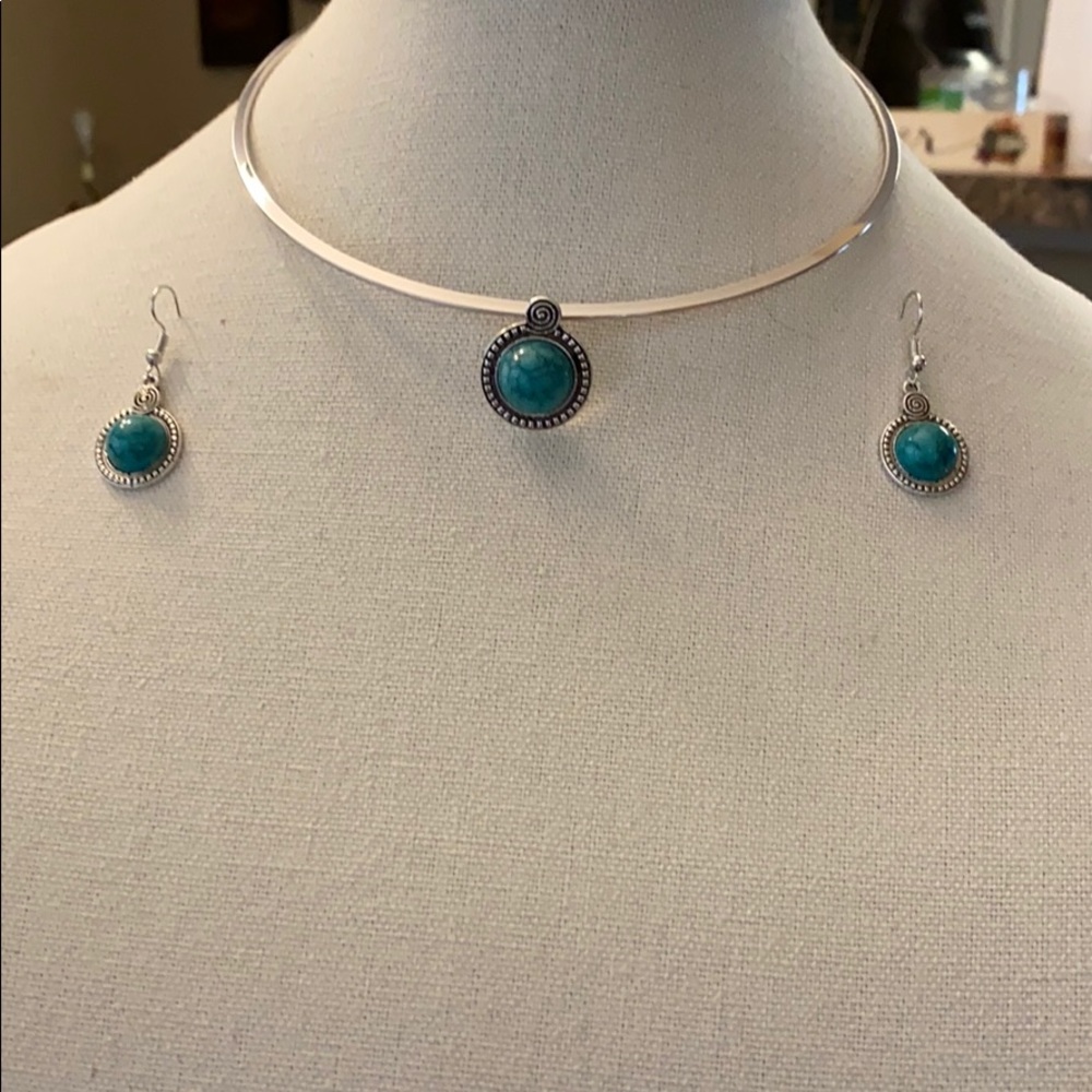 Necklace and earrings
